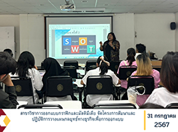 The Graphic and Multimedia Design
Program organizes a seminar and workshop
on business strategy planning for
design.